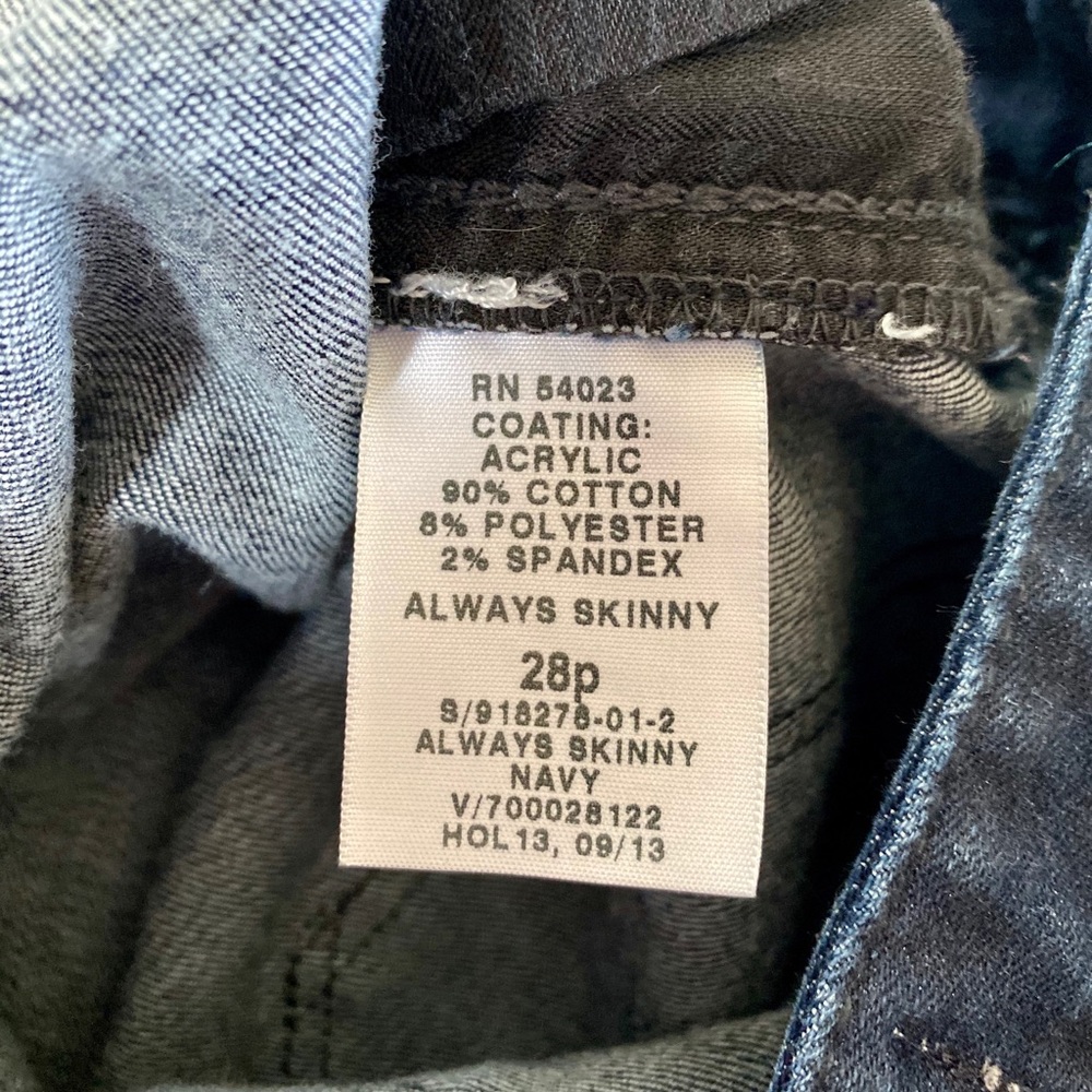 Gap Always Skinny Coated Navy Jeans - Picture 6 of 6